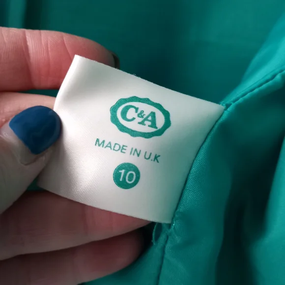 Vintage Canda Pure New Wool Jacket Blazer Jade Green Pockets Size 10 - Picture 7 of 13